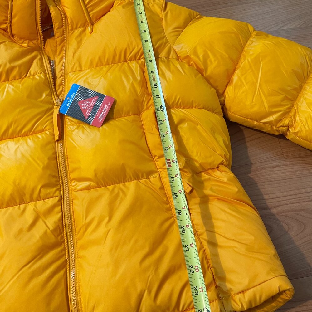 Firm! BNWT Columbia Pike Lake Omni Hooded Puffer Coat Jacket. Yellow Women's XL - Picture 13 of 14